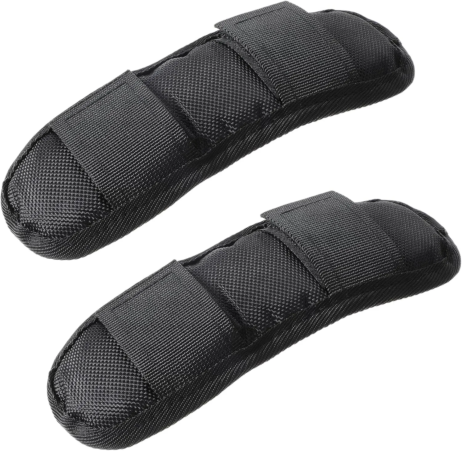 2 Pack Black Shoulder Strap Pad, Extra Thick Shoulder Strap Pad, Removable Luggage Bags Shoulder Strap Pads, Universal Replacement Shoulder Pad, Guitar Strap Pad, Fastener Cushions for Shoulder Bags