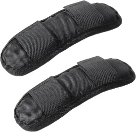 2 Pack Black Shoulder Strap Pad, Extra Thick Shoulder Strap Pad, Removable Luggage Bags Shoulder Strap Pads, Universal Replacement Shoulder Pad, Guitar Strap Pad, Fastener Cushions for Shoulder Bags