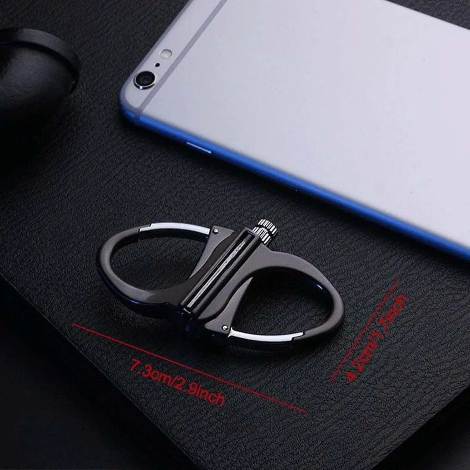 2025 Upgrade Metal Keychain Lighter - Lighter Hidden in Key Chain Permanent Match Waterproof Fire Starter Key Ring for Outdoor Car and Home (2, Black)