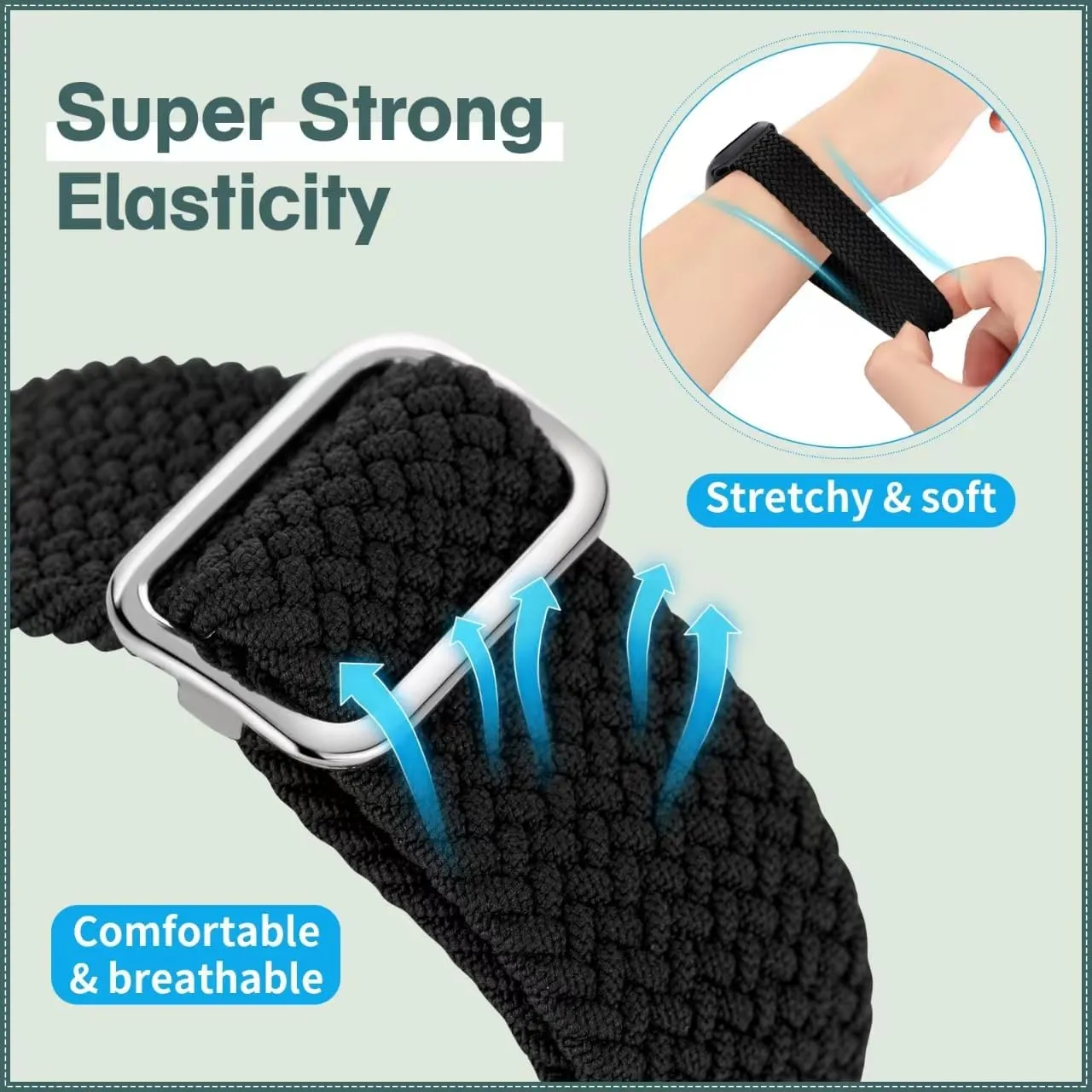 3 Pack Sporty Band Compatible with Apple Watch Bands 38mm 40mm 41mm 42mm 44mm 45mm 49mm for Women Men, Soft Braided Breathable Wristband Replacement Bands,Adjustable Replacement Band for iWatch Bands Series 9 8 7 6 5 4 3 2 1 SE Ultra