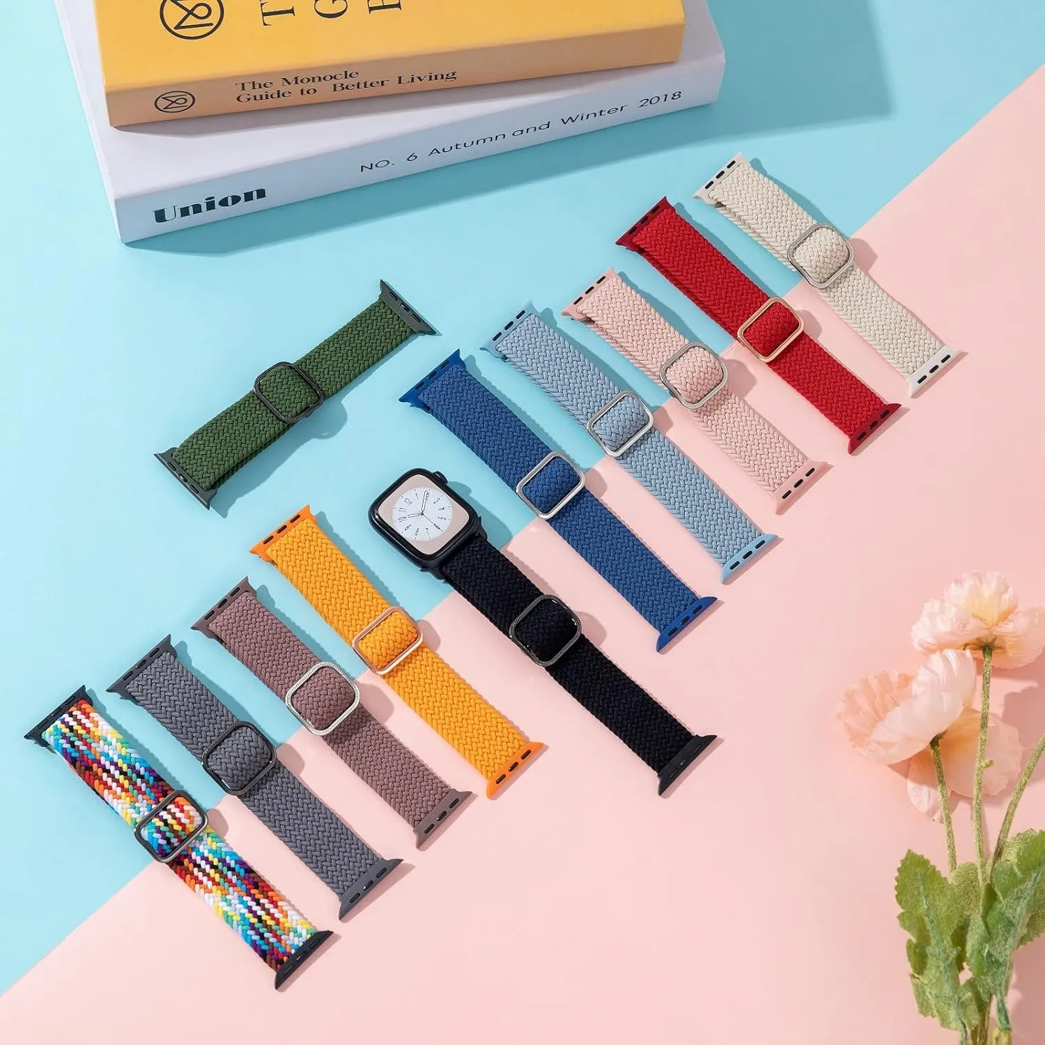 3 Pack Sporty Band Compatible with Apple Watch Bands 38mm 40mm 41mm 42mm 44mm 45mm 49mm for Women Men, Soft Braided Breathable Wristband Replacement Bands,Adjustable Replacement Band for iWatch Bands Series 9 8 7 6 5 4 3 2 1 SE Ultra