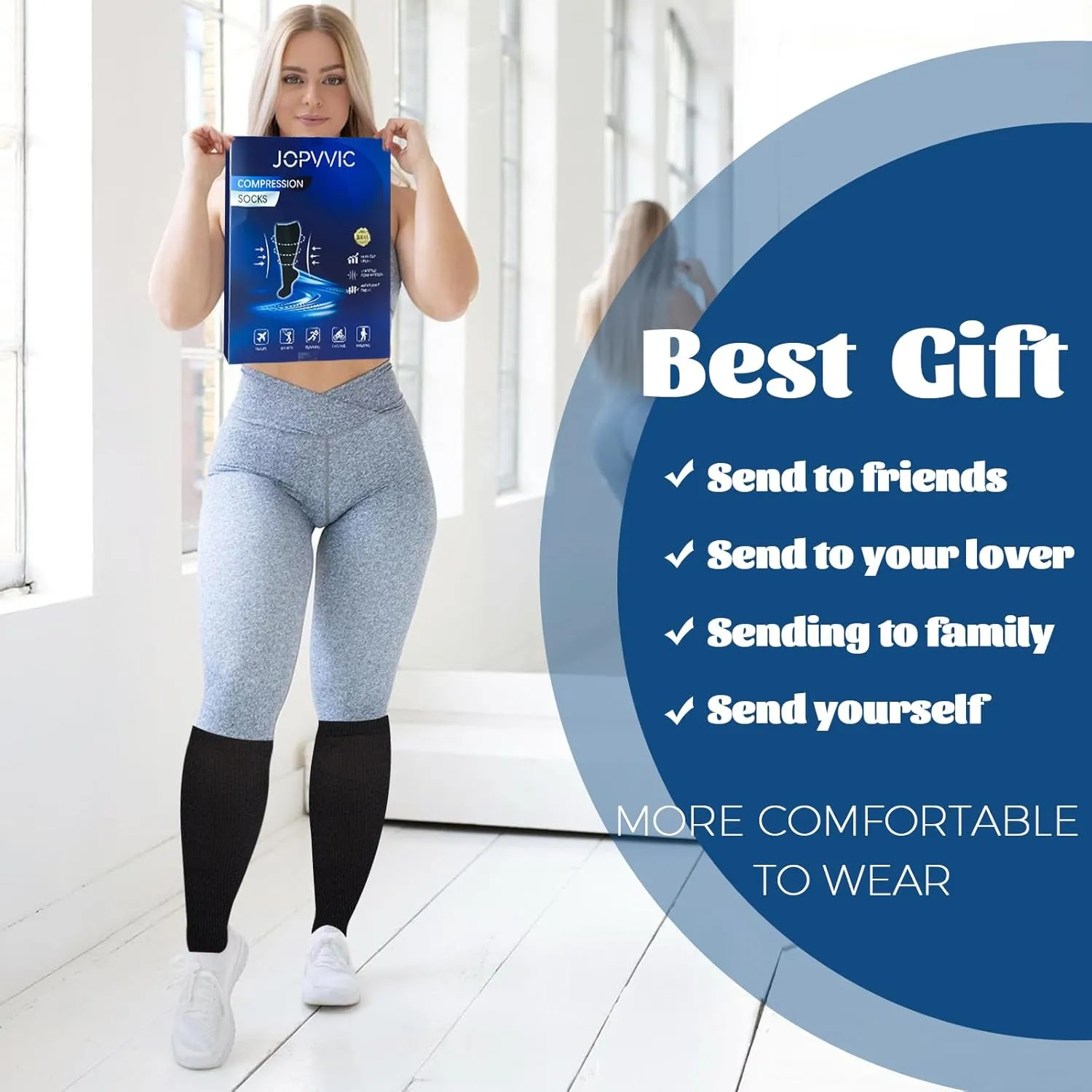 3 Packs Women Socks For New Mom Best Support for Athletic Running Cycling Cool Present Long Flight Must Haves