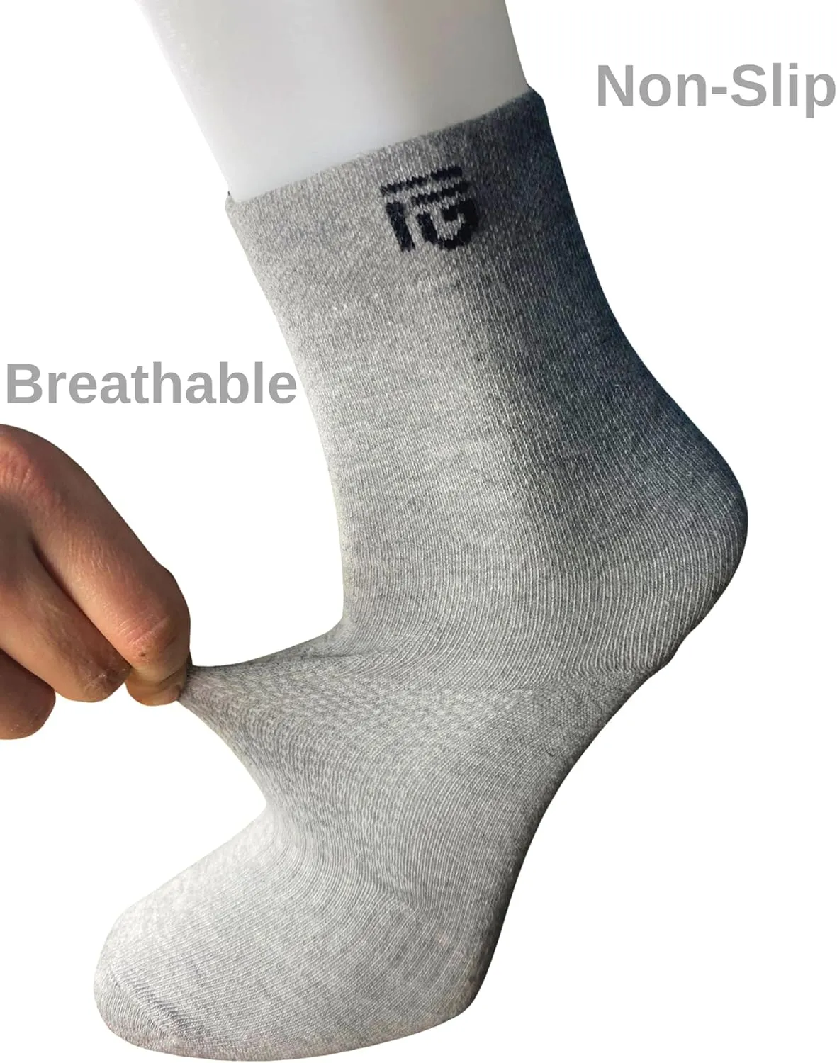 3 Pairs Breathable Cotton Ankle Socks for Men and Women  Thin, Non-Slip, Summer Comfort  Turkish Made