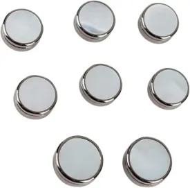 8pcs Button Covers for Men's Formal Business Wedding Tuxedo Shirt Cuffs & Front Buttons