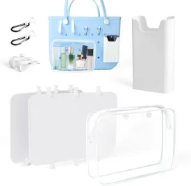 Accessories for Bogg Bags, Organizer Holder for Bogg Bag, Phone Holder Compatible, 2pcs Hooks, and 2pcs Hook Loops with Bogg Bag Original, Accessories for X-Large/Extra Large, White8pcs
