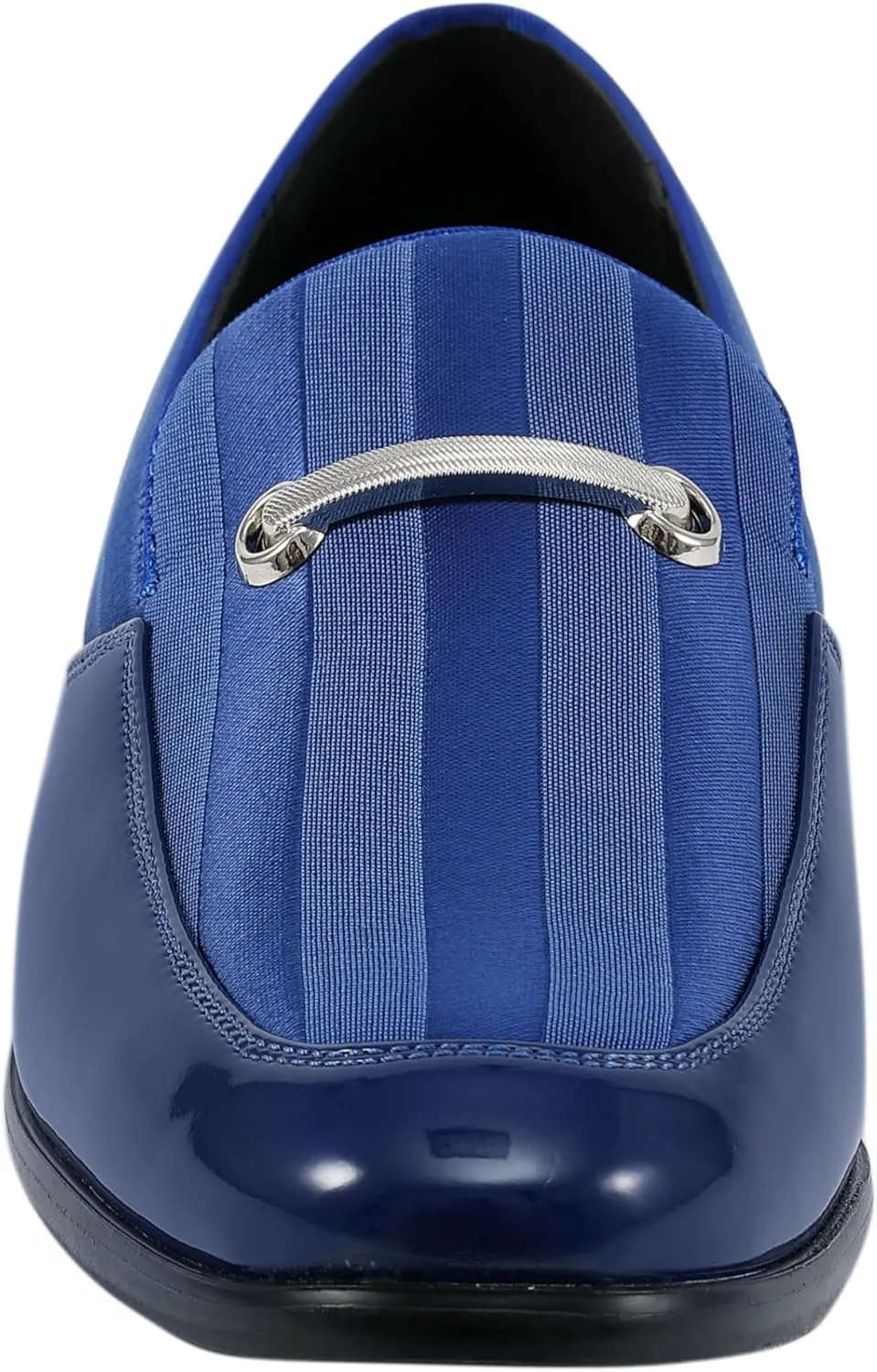 Amali Fay Velvet Mens Slip-On Shoes with Gold Chain Ornament Dress Shoes for Men Velvet Formal Loafers for Men The Original Smoking Men Tuxedo Dress Shoes