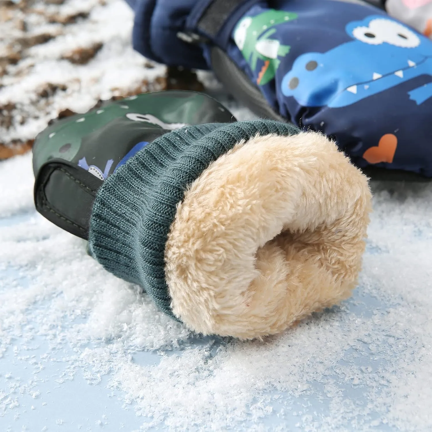 American Trends Toddler Waterproof Gloves Boys Girls Kids Winter Gloves Baby Mittens Ski Warm Snow