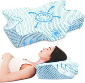 Anvo Cervical Pillow for Neck Pain Relief, Memory Foam Pillows for Neck and Shoulder Pain, Orthopedic Ergonomic Design for Sleeping