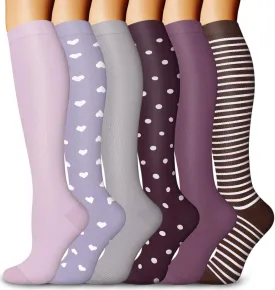 Aoliks Medical Compression Socks for Women & Men, Support Knee High Socks for Running,Nurses,Travel