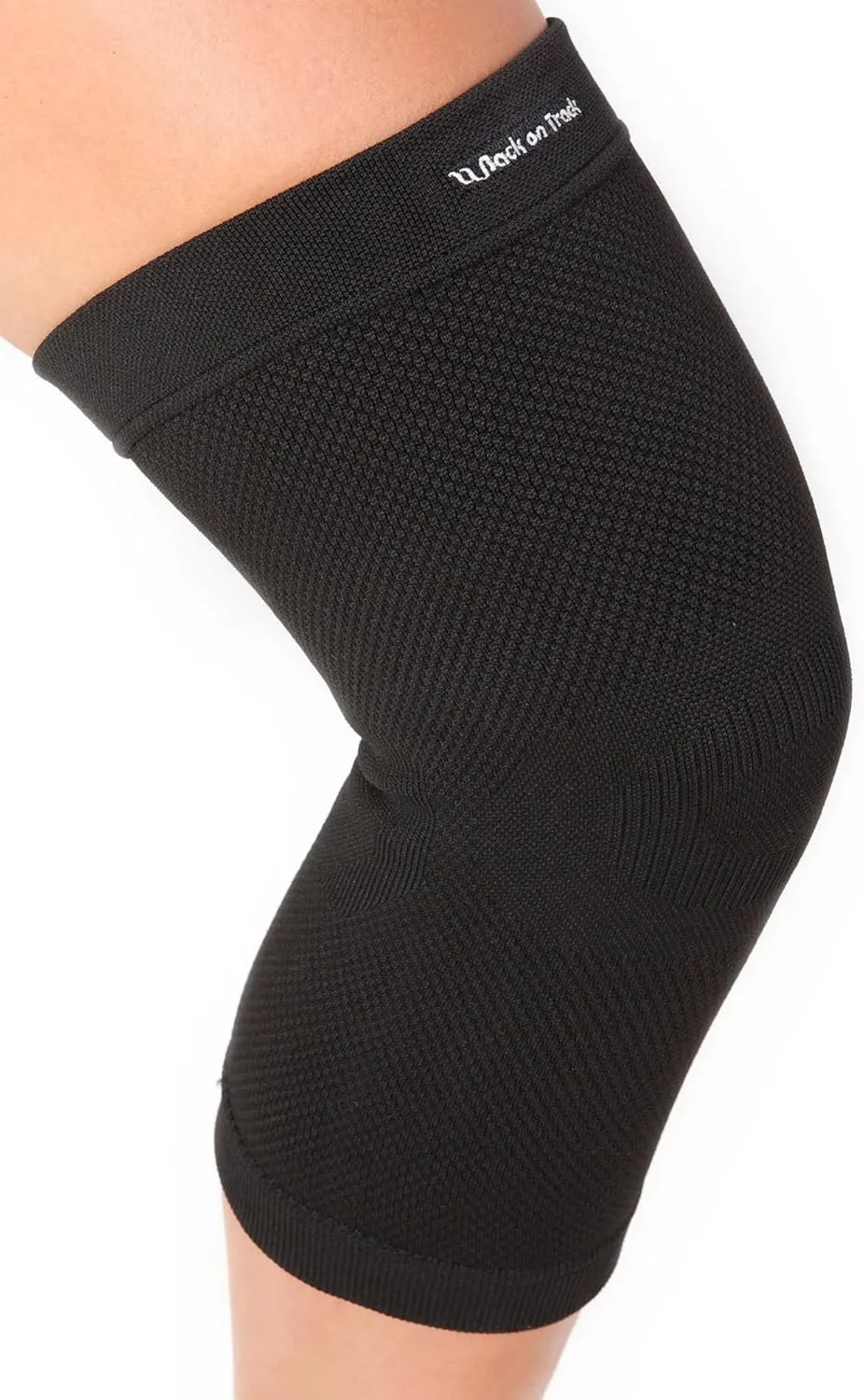 Back on Track Physio Knee Brace 4-Way Stretch 1107 with Welltex Technology, Black, Large