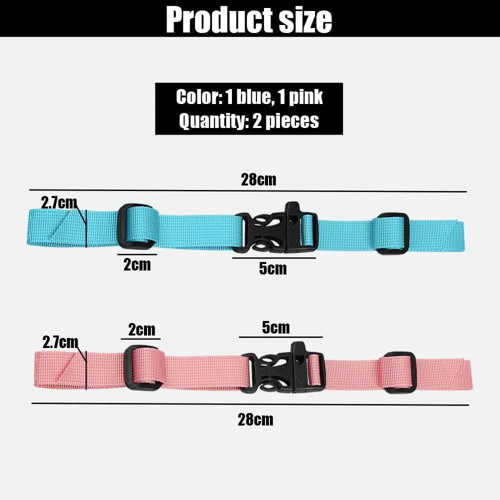 Backpack Chest Straps 2 Pack Heavy Duty Adjustable Sternum Strap for Backpacks Universal Chest Belt with Quick Release Buckle for Hiking and Outside Travel
