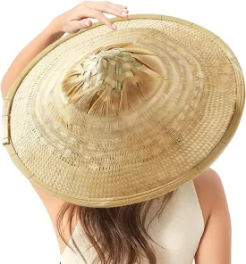 Bamboo Sun Hat Handmade Straw Hat Samurai hat Cosplay