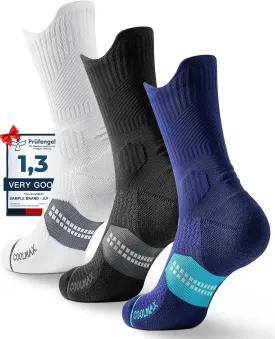 Bamboo Viscose Coolmax Crew Compression Running Socks Athletic Hiking Basketball Workout Moisture Wicking AntiBlister