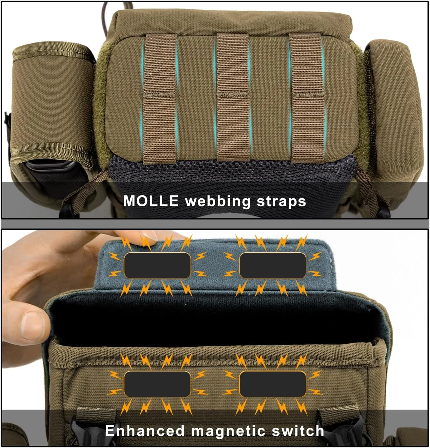 Binocular Harness Chest Pack: Bino Case with Rangefinder Pocket for Hunting Birdwatching and Hiking