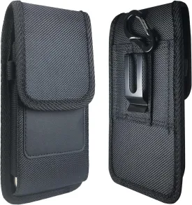 Cell Phone Holsters for iPhone 16 15 14 13 12 11 pro max,XR, X, Xs Max,15 8 Plus,Samsung S24 S23 S22 Note20 Ultra, Nylon Cell Phone Pouch fit with Otterbox Case on (not fit Defender Series)