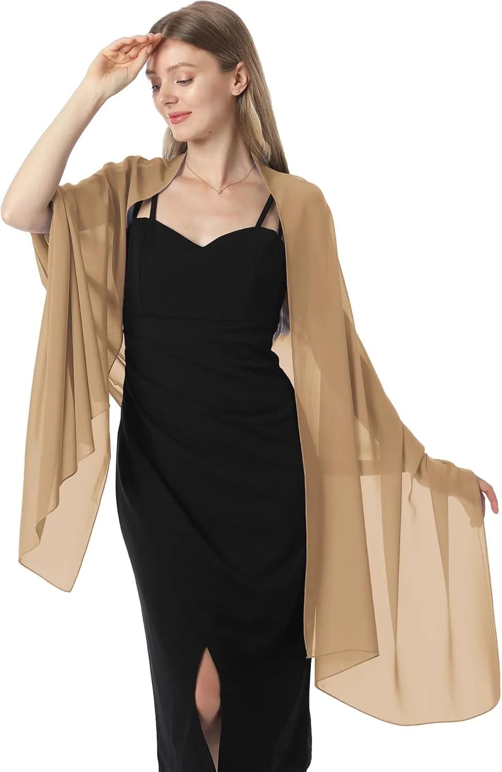 Chiffon Shawls and Wraps for Evening Dresses Women Elegant Soft Scarf Bridal Scarve Wedding Stole