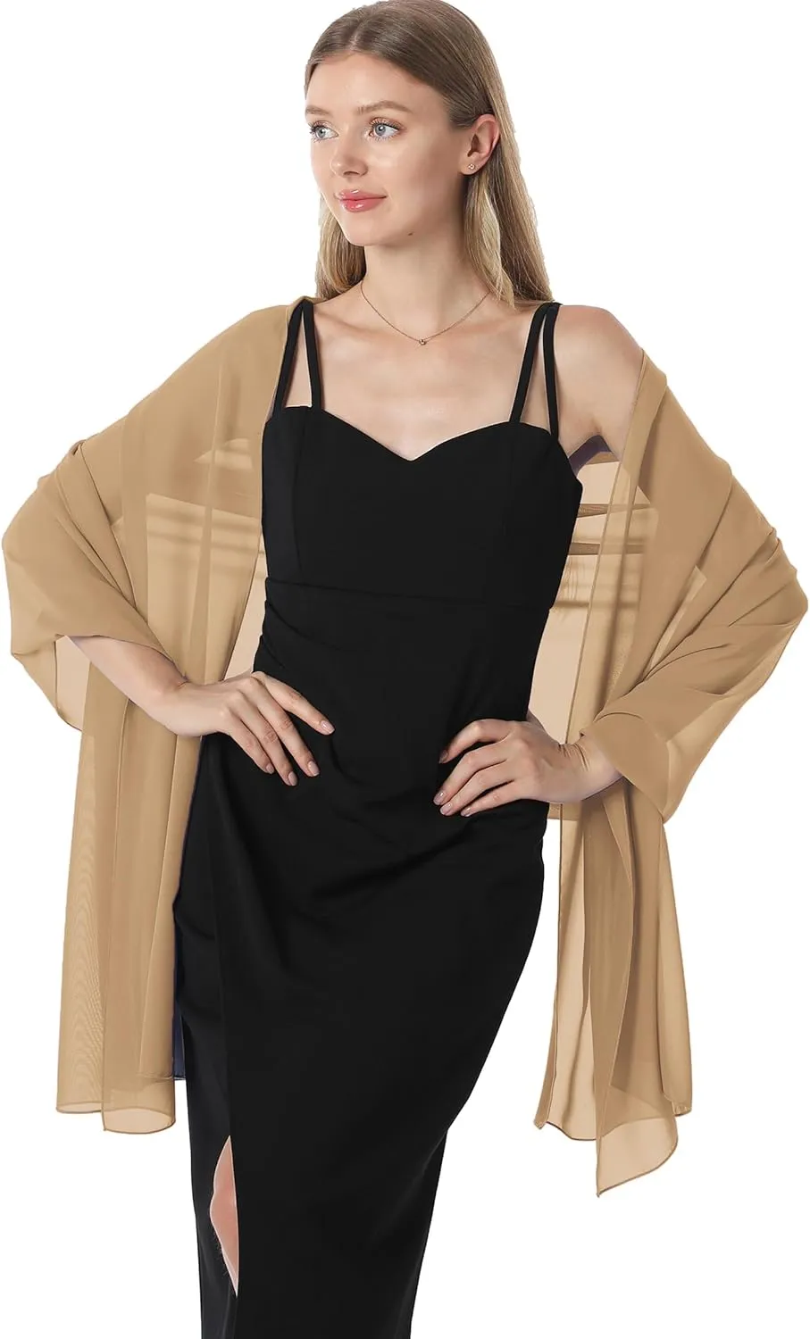 Chiffon Shawls and Wraps for Evening Dresses Women Elegant Soft Scarf Bridal Scarve Wedding Stole
