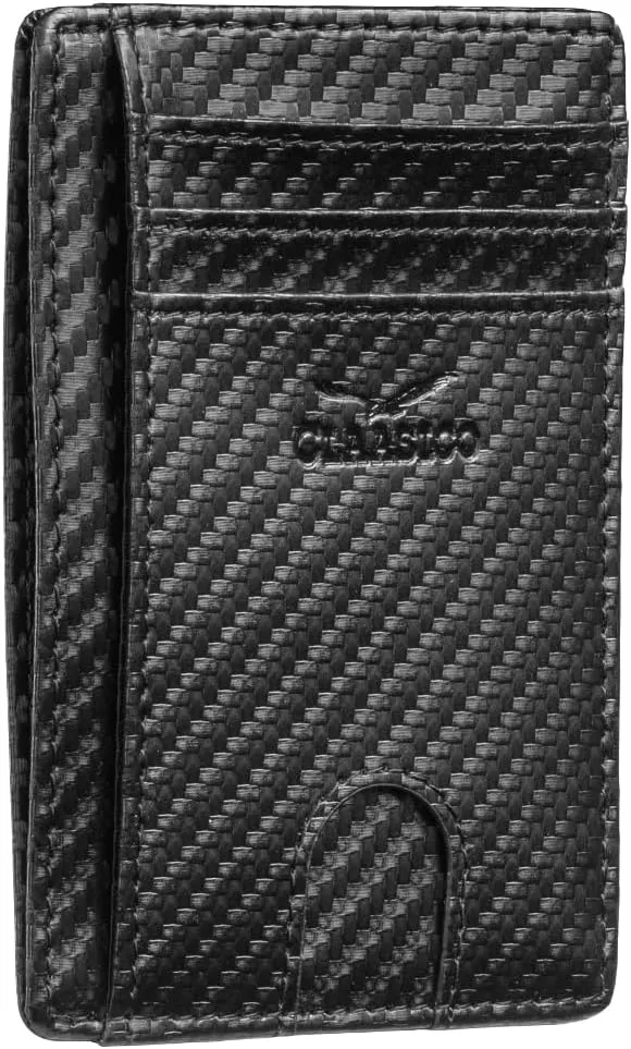 Claasico Front Pocket Small Mens Wallet RFID Blocking Genuine Leather Credit Card Holder