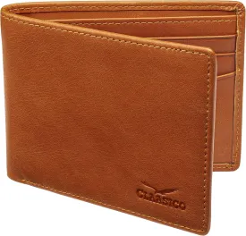 Claasico Mens Bifold Wallet for Men  Genuine Leather RFID Wallet, Slim Billfold Cardholder w/ID Window  Gift Box Included