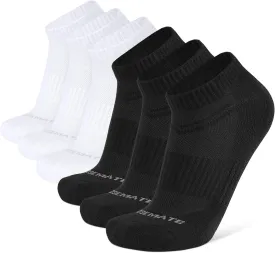 CLOSEMATE Comfortable Cotton Cushioned Ankle Low Cut Socks for Men Women Non Slip and Breathable for Running 6 Pairs