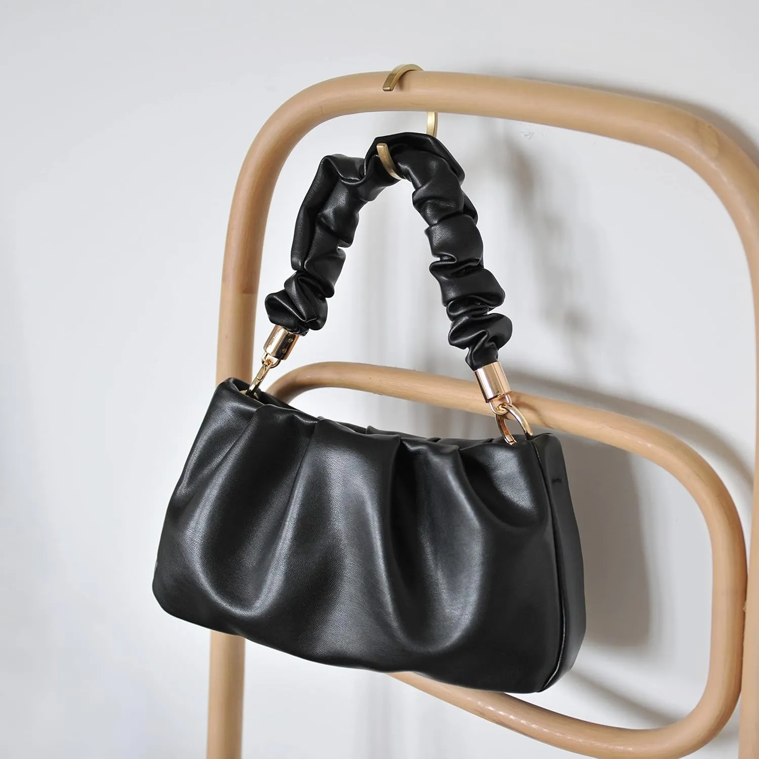 Cloud Pouch Bag Women Shoulder Handbag Soft Vegan Leather Vintage Hobo Chain Cross body Bag