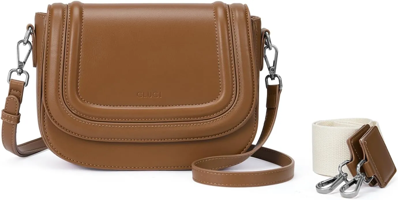 CLUCI Small Purses for Women Trendy,Vegan leather Shoulder Bag Crossbody Bags for Women With 2 Shoulder Straps