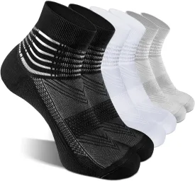Compression Ankle Support Socks Coolmax Wicking Cushioned Athletic Plantar Fasciitis Relief Men Women 2/3/6 Pairs