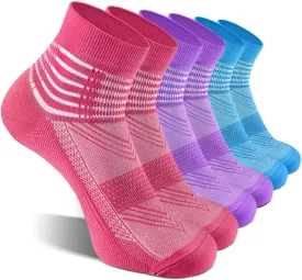 Compression Ankle Support Socks Coolmax Wicking Cushioned Athletic Plantar Fasciitis Relief Men Women 2/3/6 Pairs