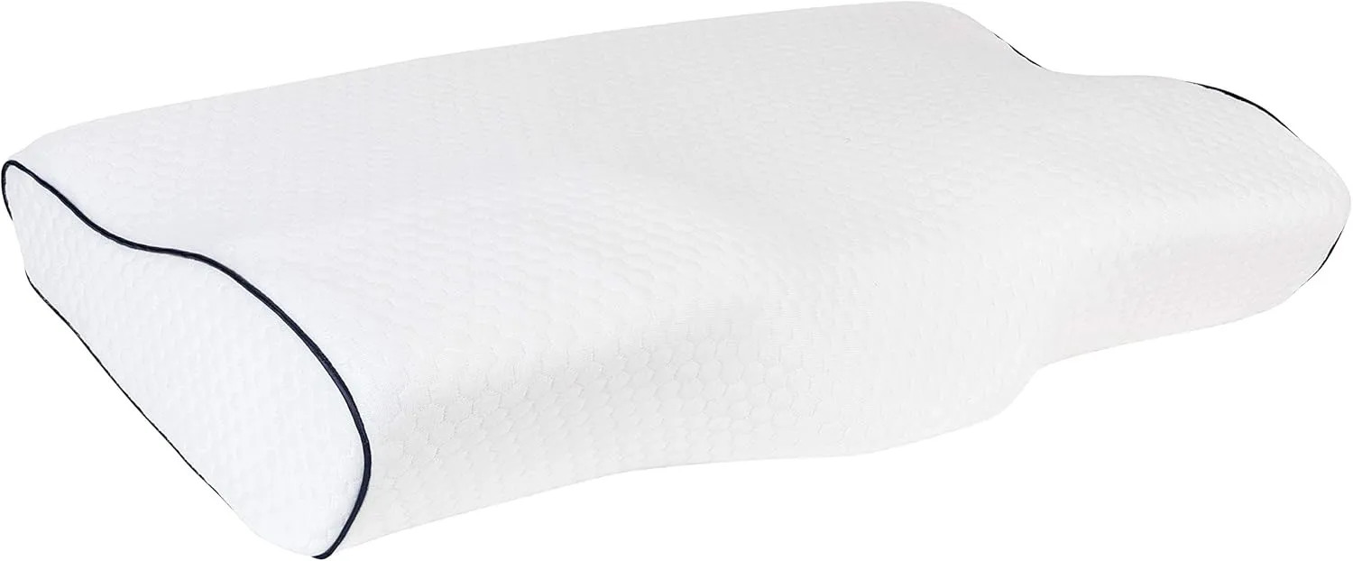 Contour Cervical Neck Pillow | Neck Pillow for Pain Relief Orthopedic Neck Support Shoulder Pain, White, 1 Count