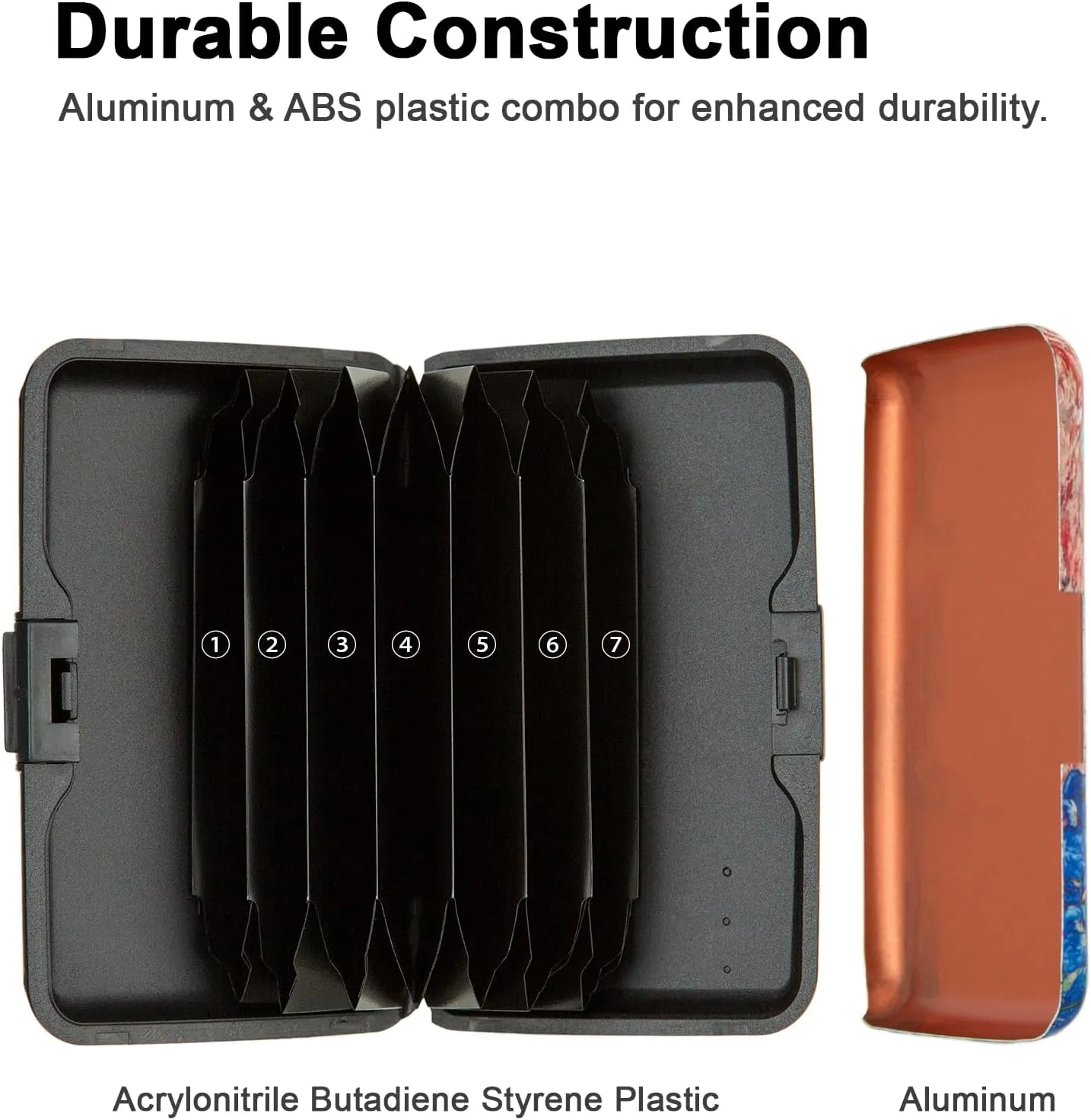 Credit Card Holder, Metal Card Wallet RFID Blocking Mini Slim Aluminum Business Hard Card Case for Women Men (Black Background Sunflowers)