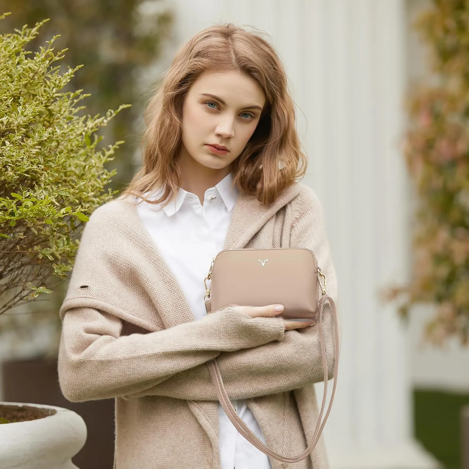 Crossbody Bag for Women, Vegan Leather Women Crossbody Purse Small Shoulder Handbags, Ladies Wristlet Clutch