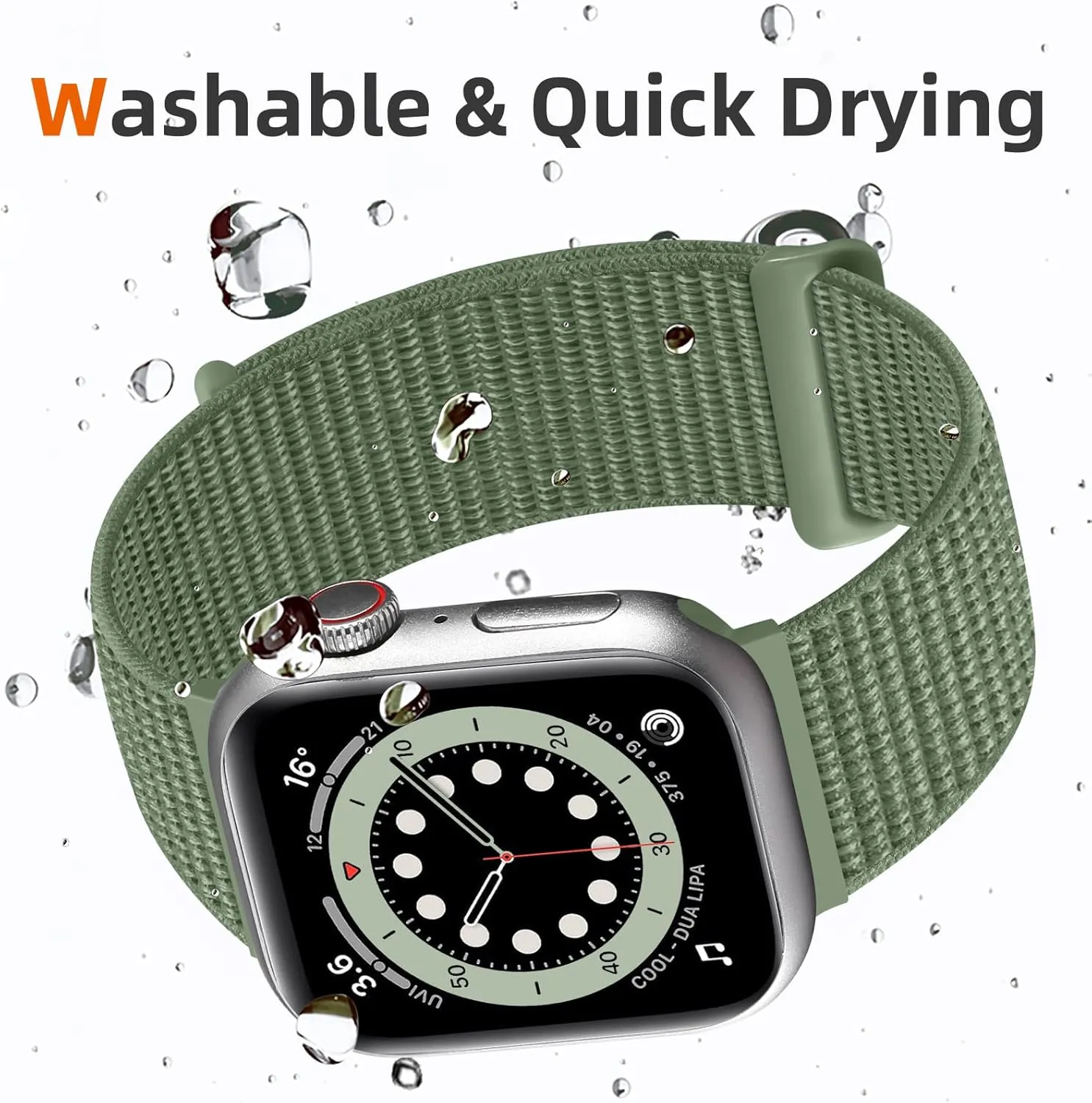 DaQin Nylon Sport Loop Compatible with Apple Watch Band 40mm 38mm 41mm 42mm 44mm 45mm 46mm 49mm, Soft Breathable Braided Wristbands for iWatch Band for Women Men Series 10 9 8 7 6 5 4 3 2 1 SE Ultra