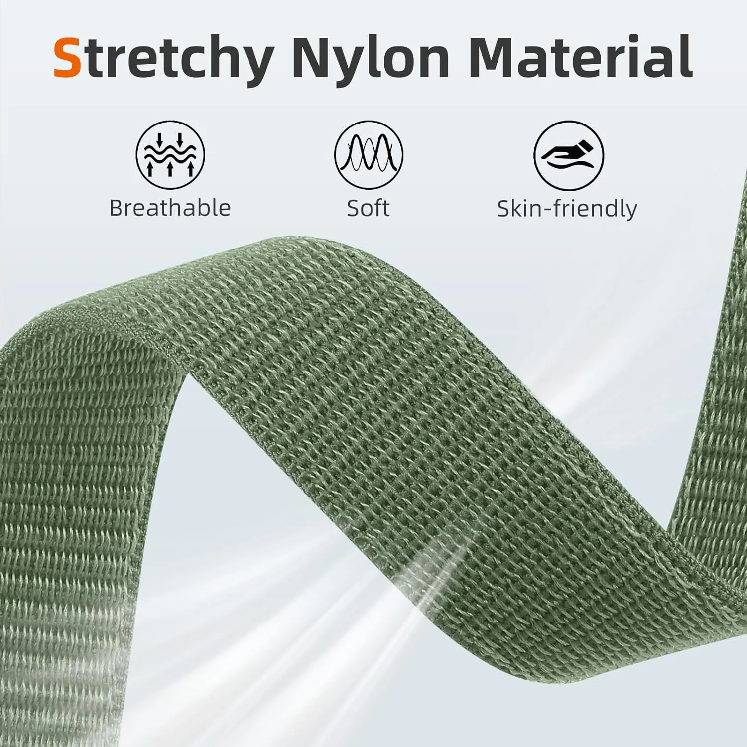 DaQin Nylon Sport Loop Compatible with Apple Watch Band 40mm 38mm 41mm 42mm 44mm 45mm 46mm 49mm, Soft Breathable Braided Wristbands for iWatch Band for Women Men Series 10 9 8 7 6 5 4 3 2 1 SE Ultra