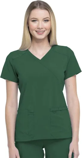 Dickies EDS Essentials, Mock Wrap Top Scrubs for Women with Four-Way Stretch and Moisture Wicking DK625