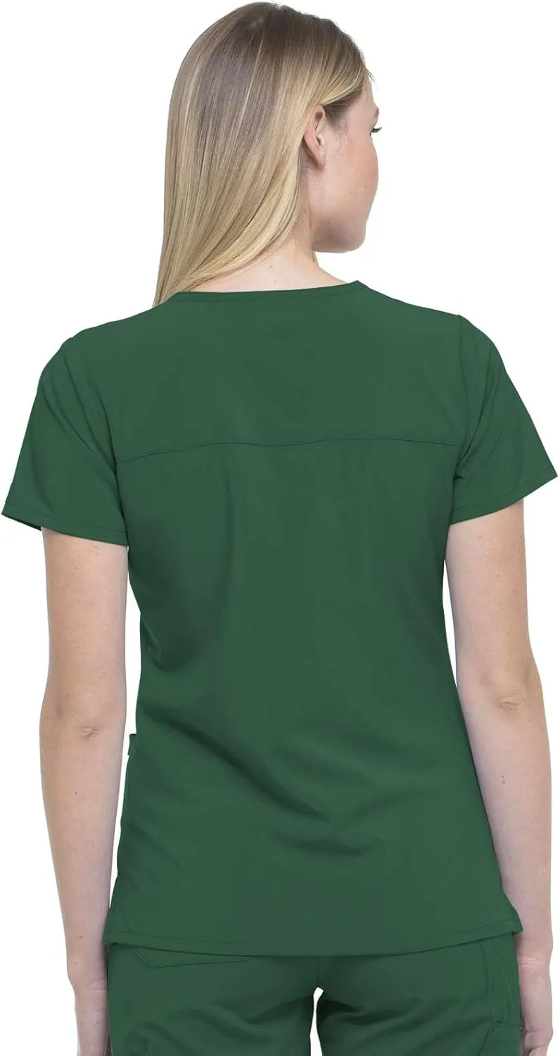 Dickies EDS Essentials, Mock Wrap Top Scrubs for Women with Four-Way Stretch and Moisture Wicking DK625