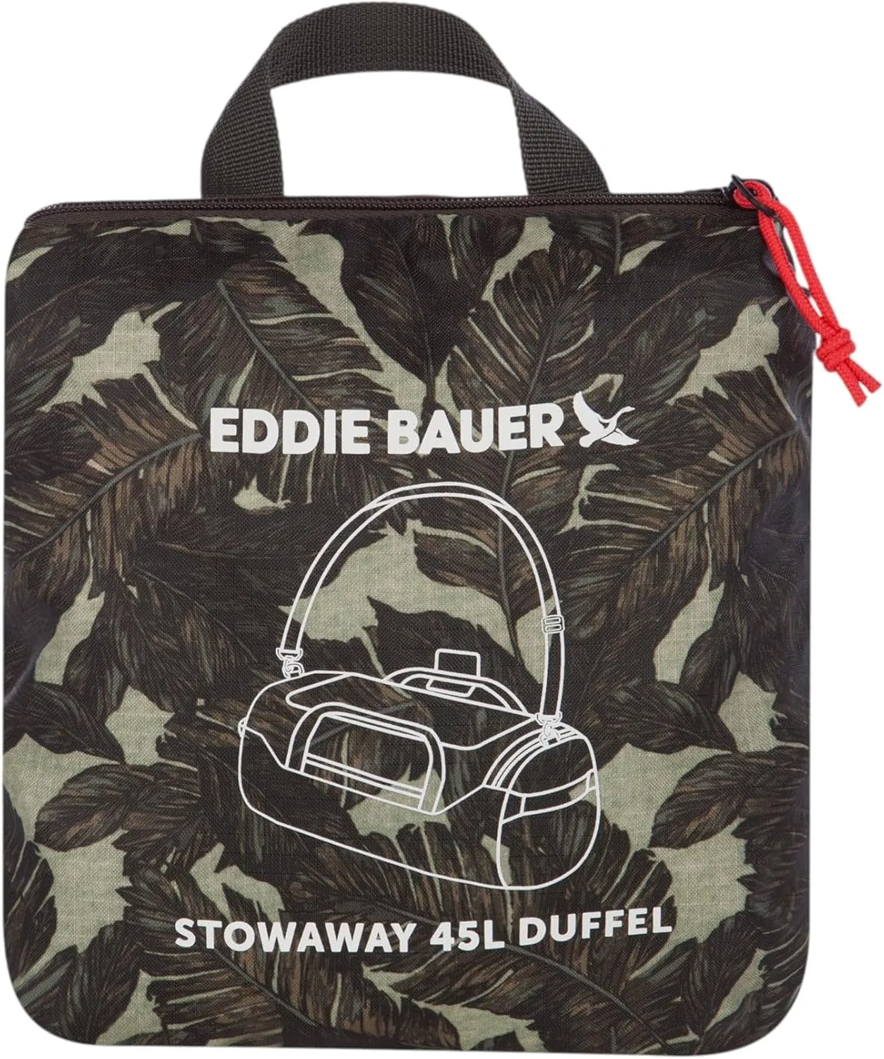 Eddie Bauer Stowaway Packable Duffel Bag | Travel | Foldable | Lightweight | Durable | Ripstop Polyester | 23" Length | 45L Capacity
