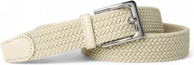 Elastic Braided Belt Adjustable Plus Size Black 1.4 inches