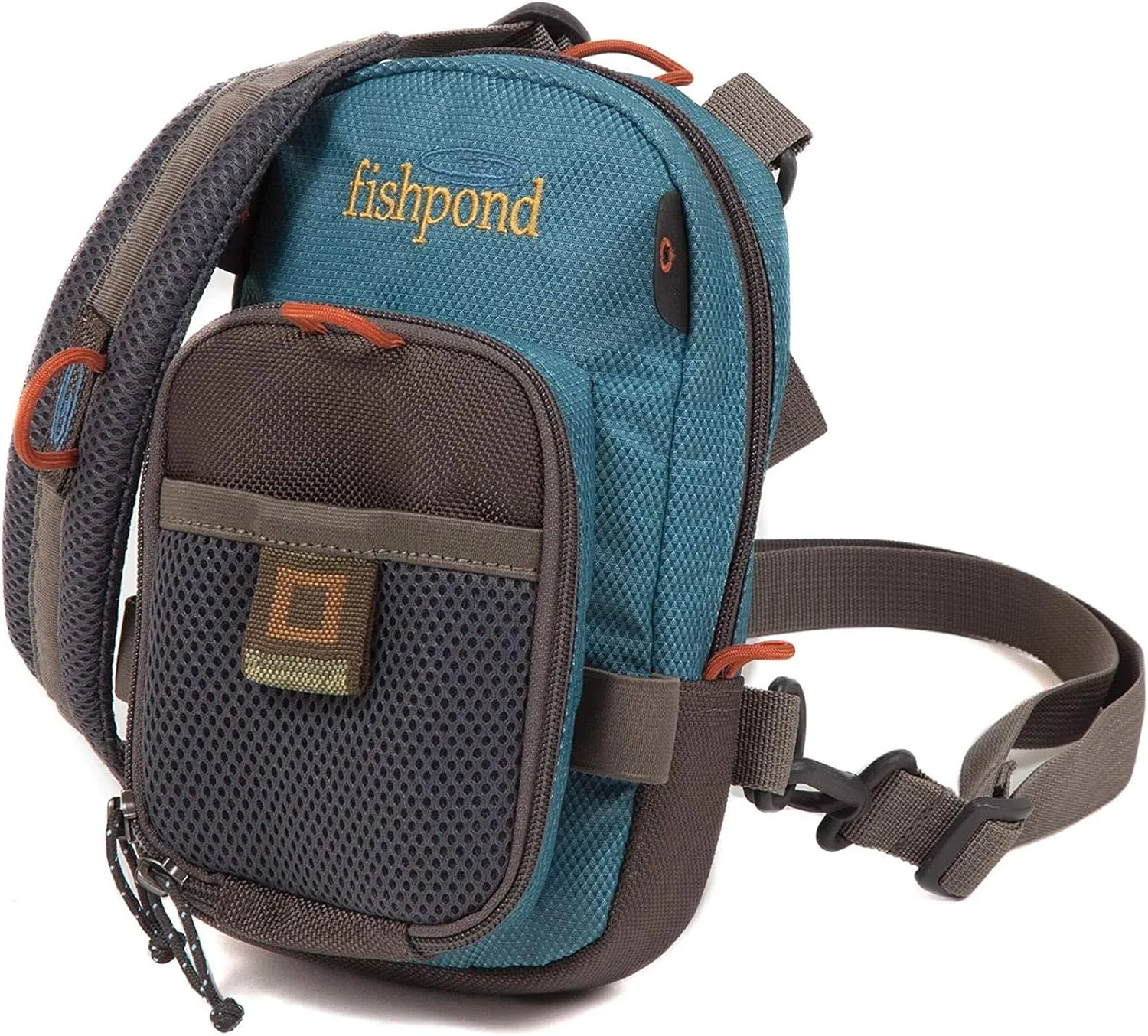 fishpond San Juan Vertical Fly Fishing Chest Pack, Fits up to Two Tackle or Fly Boxes, Lightweight Fishing Bag with Padded Neck Strap  Tidal Blue