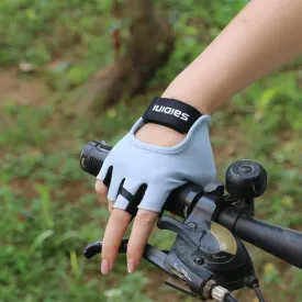 Fitness Gloves Women Outdoor Sports Cycling Breathable Anti-Slip Men Equipment Training Anti Cause Half Finger Training (Blue, M)
