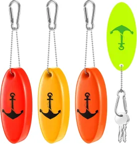 Floating Keychain Boat Key Chain Glow in the Dark Foam Floats Oval Floating Key Ring for Boat Fishing