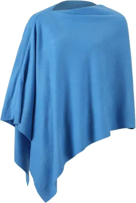 Fomolom Women Ponchos Sweater Versatile Lightweight Solid Knitted Shawl Wrap Scarf Cape Accessories for Womens