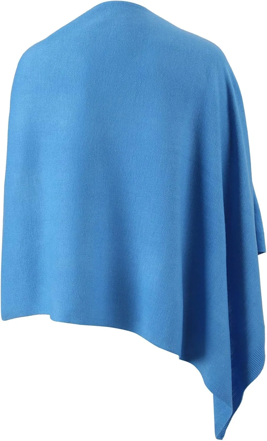 Fomolom Women Ponchos Sweater Versatile Lightweight Solid Knitted Shawl Wrap Scarf Cape Accessories for Womens