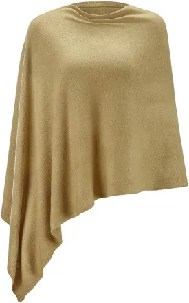 Fomolom Women Ponchos Sweater Versatile Lightweight Solid Knitted Shawl Wrap Scarf Cape Accessories for Womens
