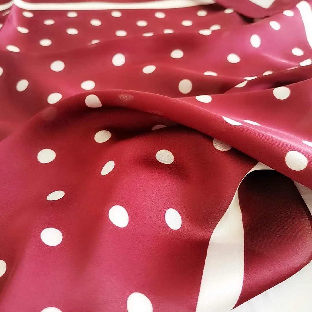 FONYVE Silk Feeling Scarf Medium Square Satin Head Scarf for Women 27.5  27.5 inches