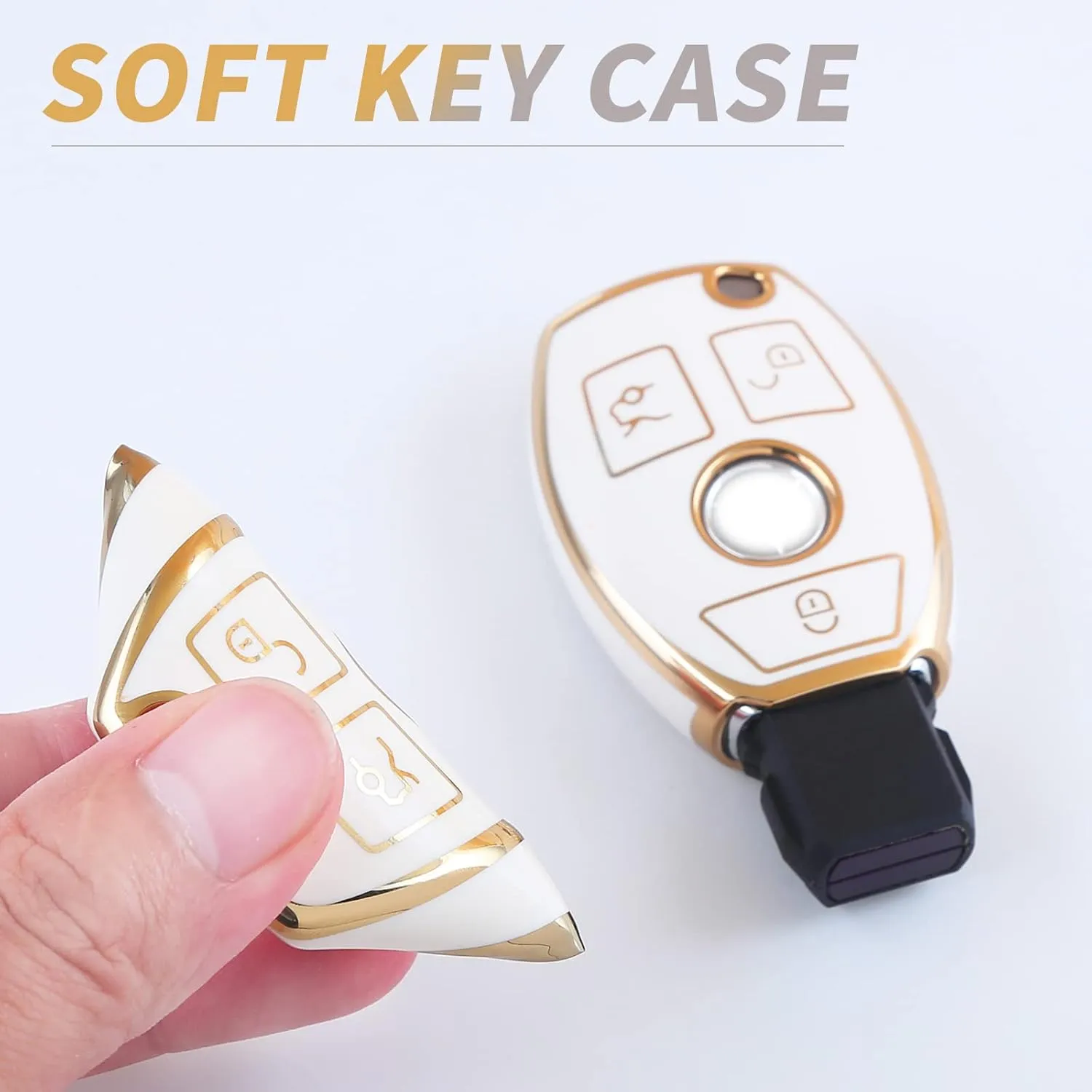 for Mercedes Benz Key Fob Cover GLA GLC GLE GLS GLK CLA CLS AMG C E G S M GL Soft TPU Key Shell Case