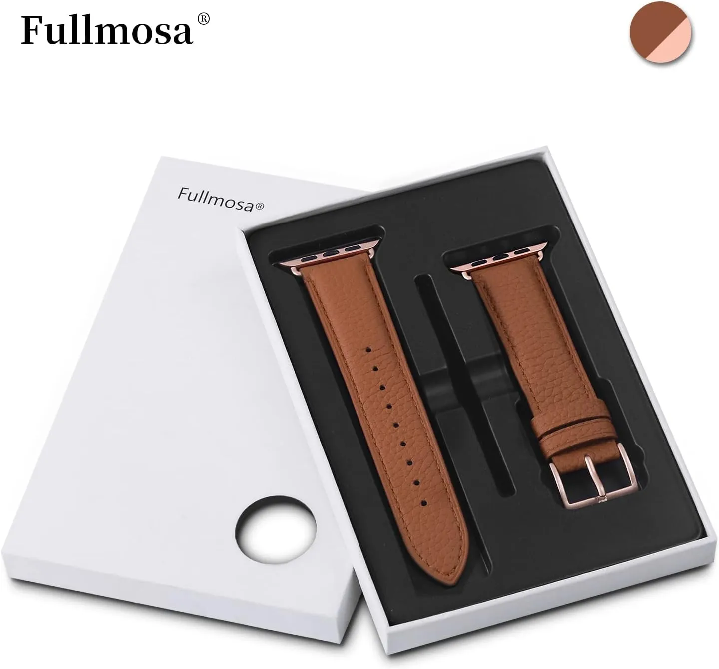 Fullmosa Leather Bands Compatible Apple Watch Band 38mm 40mm 41mm 42mm 44mm 45mm 49mm, Dressy Chic iWatch Strap with Case for iWatch Series 9 8 7 6 5 4 3 2 1 SE Ultra 2 1 for Women