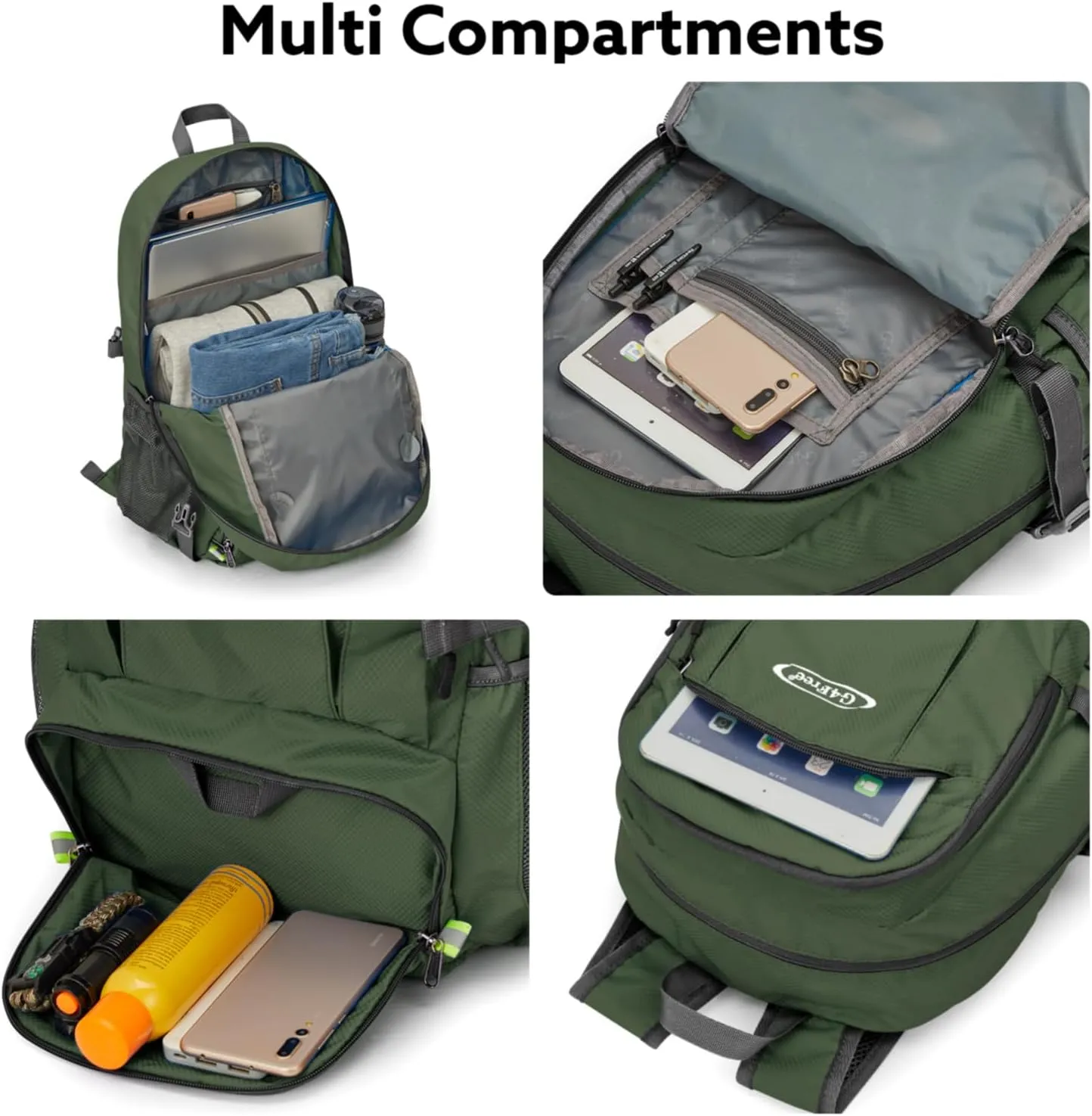 G4Free 40L Lightweight Packable Hiking Backpack, Waterproof Travel Daypack