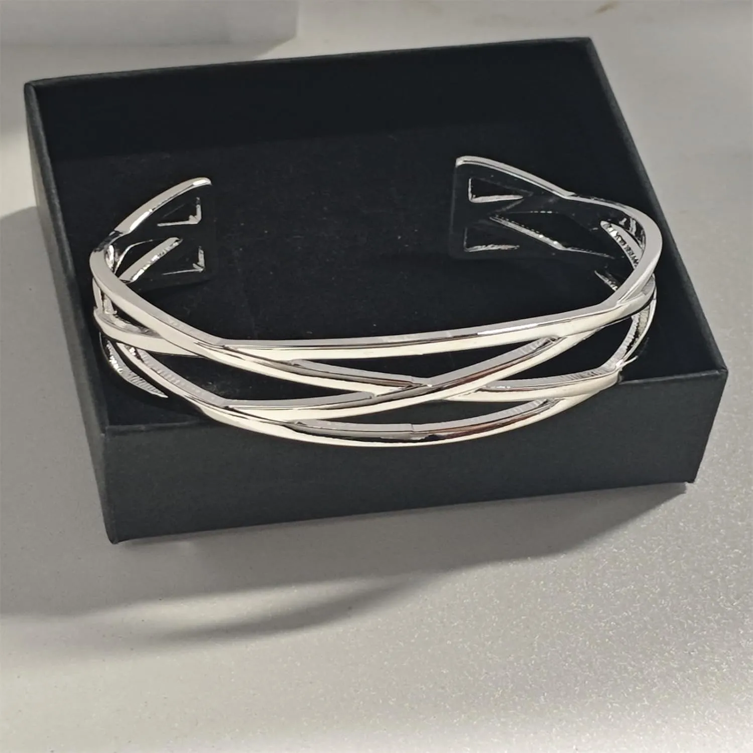 Gold Cuff Bracelets Adjustable Open Engraved Bangle Bracelets Stainless Steel Jewelry Birthday Halloween Christmas Gifts for Women Men