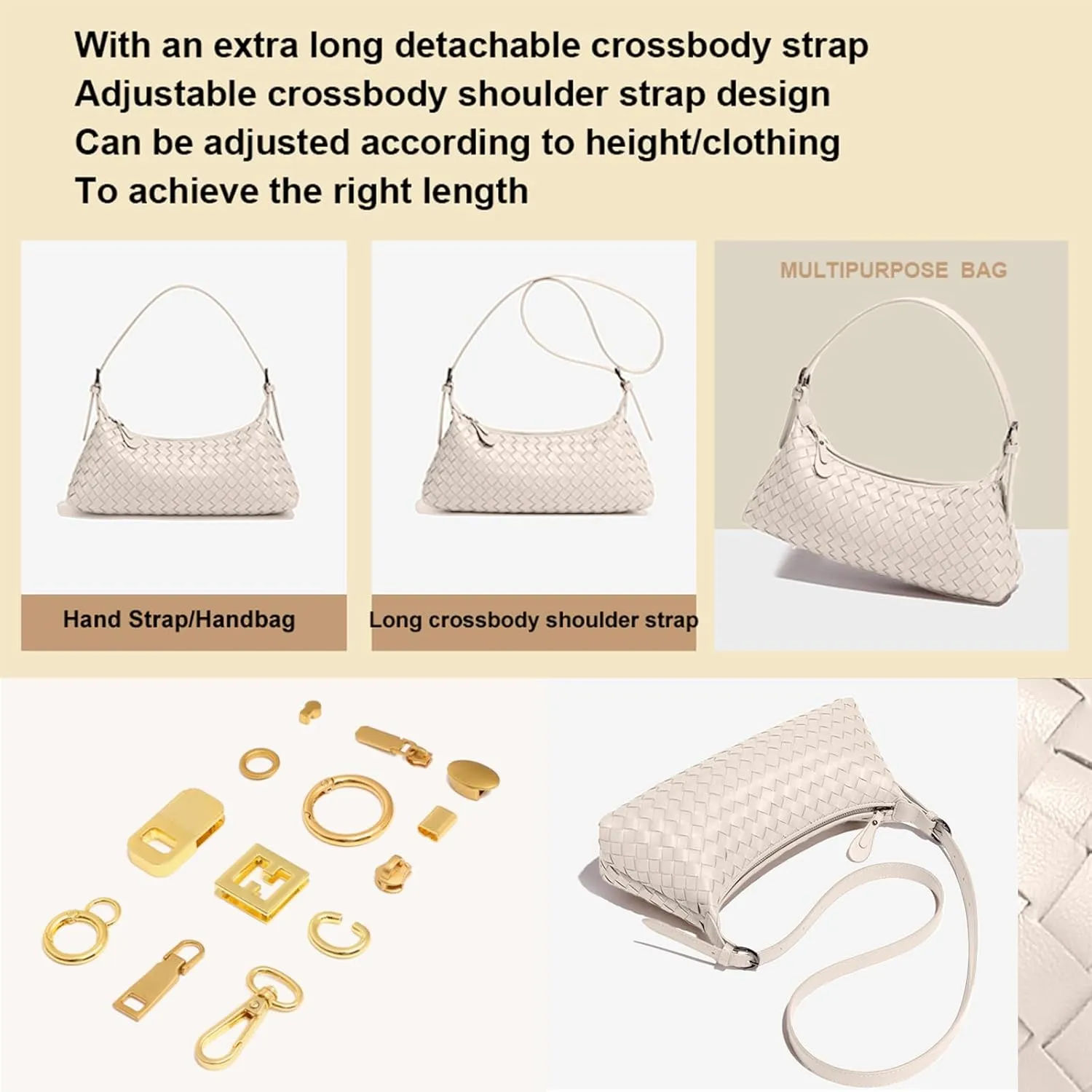 Handbags Shoulder Bags for Women Small Bags Women's Woven Tote Bag Crossbody Handbag Travel Hand Bag Purse Hobo
