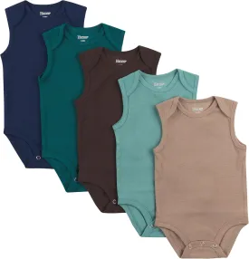 Hanes unisex-baby Baby Bodysuits, Ultimate Flexy Sleeveless for Boys & Girls, 5-pack